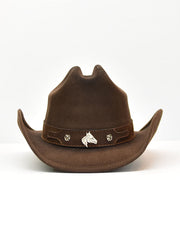 Bullhide HORSING AROUND 0483CH Kids Western Felt Hat Chocolate Front view. If you need any assistance with this item or the purchase of this item please call us at five six one seven four eight eight eight zero one Monday through Saturday 10:00a.m EST to 8:00 p.m EST