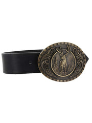 Montana Silversmiths A507C Heritage Outdoor Series Wild Stag Carved Buckle Bronze on belt. If you need any assistance with this item or the purchase of this item please call us at five six one seven four eight eight eight zero one Monday through Saturday 10:00a.m EST to 8:00 p.m EST