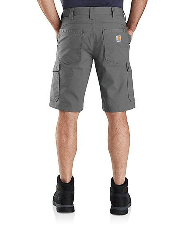 Carhartt 104727-BRN Mens Rugged Flex® Relaxed Fit Ripstop Cargo Work Short Brown front view. If you need any assistance with this item or the purchase of this item please call us at five six one seven four eight eight eight zero one Monday through Saturday 10:00a.m EST to 8:00 p.m EST
