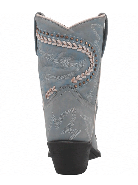 Laredo 52401 Womens Fancy Leather Boot With Studs Sky Blue back view. If you need any assistance with this item or the purchase of this item please call us at five six one seven four eight eight eight zero one Monday through Saturday 10:00a.m EST to 8:00 p.m EST
