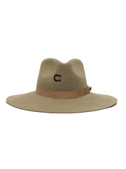 Charlie 1 Horse CWHIWA-4036MU Highway Felt Hat Mushroom front view. If you need any assistance with this item or the purchase of this item please call us at five six one seven four eight eight eight zero one Monday through Saturday 10:00a.m EST to 8:00 p.m EST