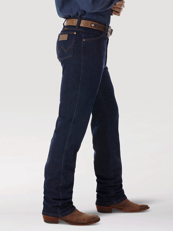 Wrangler 0937STR Cowboy Cut Stretch Slim Fit Jean Navy front view.If you need any assistance with this item or the purchase of this item please call us at five six one seven four eight eight eight zero one Monday through Saturday 10:00a.m EST to 8:00 p.m EST