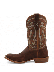 Twisted X MRAL024 Mens Rancher Square Toe Boot Nutmeg side view. If you need any assistance with this item or the purchase of this item please call us at five six one seven four eight eight eight zero one Monday through Saturday 10:00a.m EST to 8:00 p.m EST