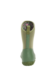 Muck WM2-333T Womens Muckster II Mid Boot Green/Floral back view. If you need any assistance with this item or the purchase of this item please call us at five six one seven four eight eight eight zero one Monday through Saturday 10:00a.m EST to 8:00 p.m EST