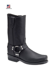 Double H 4008 Mens Barry Harness Boot Black side view. If you need any assistance with this item or the purchase of this item please call us at five six one seven four eight eight eight zero one Monday through Saturday 10:00a.m EST to 8:00 p.m EST