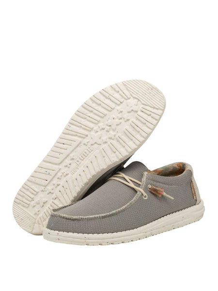 Hey Dude 112470710 Mens Wally Eco Sox Shoe Cobblestone front side and sole view. If you need any assistance with this item or the purchase of this item please call us at five six one seven four eight eight eight zero one Monday through Saturday 10:00a.m EST to 8:00 p.m EST