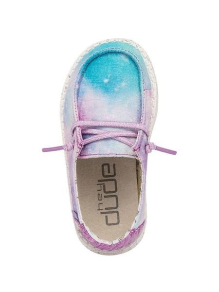 Hey Dude 130126865 Wendy Youth Shoe Unicorn Dreamer view from above. If you need any assistance with this item or the purchase of this item please call us at five six one seven four eight eight eight zero one Monday through Saturday 10:00a.m EST to 8:00 p.m EST