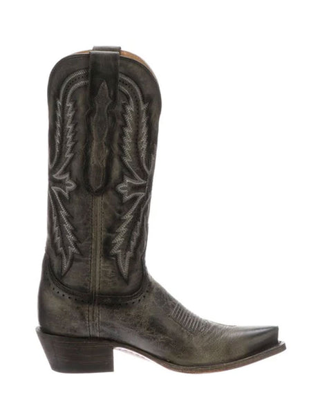 Lucchese M5066.S54 Womens MARCELLA Western Boot Anthracite Grey side view. If you need any assistance with this item or the purchase of this item please call us at five six one seven four eight eight eight zero one Monday through Saturday 10:00a.m EST to 8:00 p.m EST