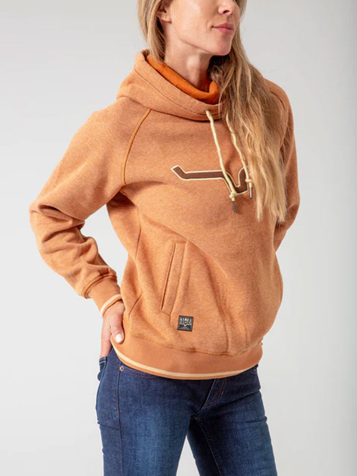 Kimes Ranch TWO SCOOPS Womens Fleece Hoodie Rusty Heather front view. If you need any assistance with this item or the purchase of this item please call us at five six one seven four eight eight eight zero one Monday through Saturday 10:00a.m EST to 8:00 p.m EST