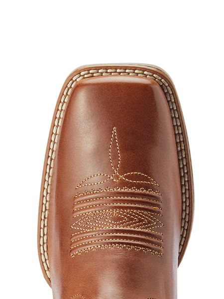 Ariat 10042387 Womens Odessa StretchFit Western Boot Almond Roca toe view from above. If you need any assistance with this item or the purchase of this item please call us at five six one seven four eight eight eight zero one Monday through Saturday 10:00a.m EST to 8:00 p.m EST