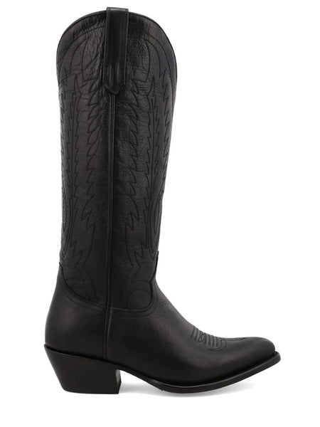Black Star WBAL003 Womens Eden Leather Boot Onyx side view. If you need any assistance with this item or the purchase of this item please call us at five six one seven four eight eight eight zero one Monday through Saturday 10:00a.m EST to 8:00 p.m EST