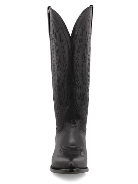 Black Star WBAL003 Womens Eden Leather Boot Onyx front view. If you need any assistance with this item or the purchase of this item please call us at five six one seven four eight eight eight zero one Monday through Saturday 10:00a.m EST to 8:00 p.m EST