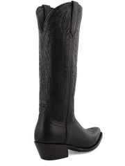 Black Star WBAL003 Womens Eden Leather Boot Onyx back and side view. If you need any assistance with this item or the purchase of this item please call us at five six one seven four eight eight eight zero one Monday through Saturday 10:00a.m EST to 8:00 p.m EST