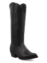 Black Star WBAL003 Womens Eden Leather Boot Onyx side and front view. If you need any assistance with this item or the purchase of this item please call us at five six one seven four eight eight eight zero one Monday through Saturday 10:00a.m EST to 8:00 p.m EST