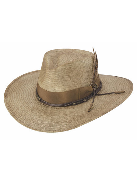 Bullhide RACE FOR LOVE 5038 Shantung Panama Hat Distressed Bronze front view. If you need any assistance with this item or the purchase of this item please call us at five six one seven four eight eight eight zero one Monday through Saturday 10:00a.m EST to 8:00 p.m EST