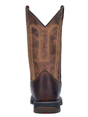 Laredo 7454 Mens Bennett Leather Boot Tan Distressed back view. If you need any assistance with this item or the purchase of this item please call us at five six one seven four eight eight eight zero one Monday through Saturday 10:00a.m EST to 8:00 p.m EST