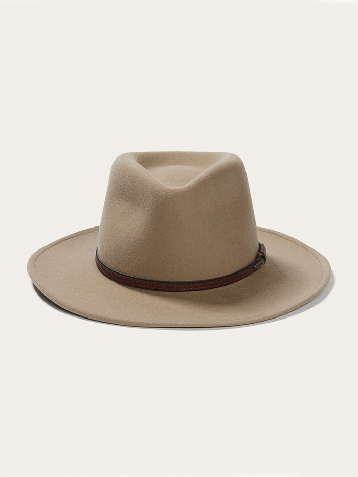 Stetson TWBOZE-8130MU Bozeman Outdoor Crushable Felt Hat Mushroom front and side view. If you need any assistance with this item or the purchase of this item please call us at five six one seven four eight eight eight zero one Monday through Saturday 10:00a.m EST to 8:00 p.m EST