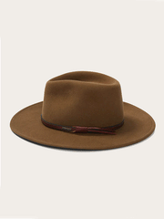 Stetson TWBOZE-8130C7 Bozeman Outdoor Crushable Felt Hat Light Brown side view. If you need any assistance with this item or the purchase of this item please call us at five six one seven four eight eight eight zero one Monday through Saturday 10:00a.m EST to 8:00 p.m EST
