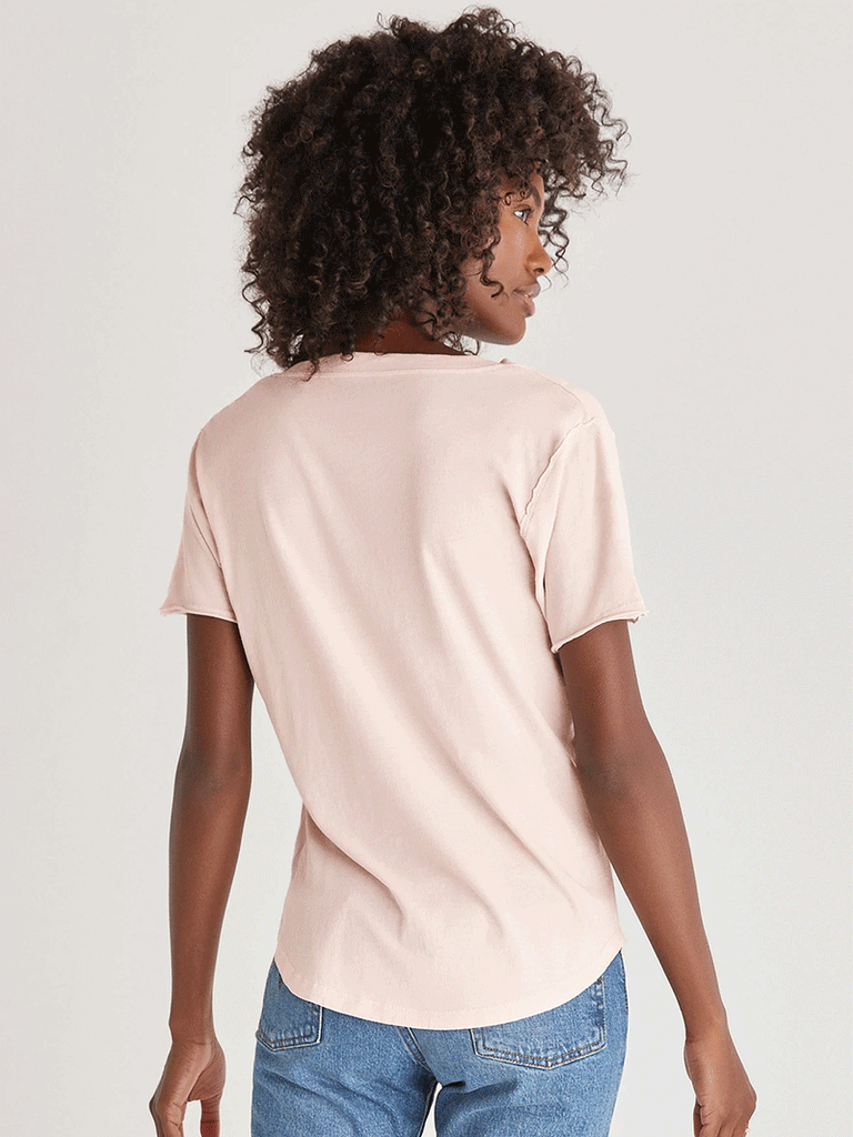 Z Supply ZT201273-PSK Womens ORGANIC COTTON Relaxed-Fit Tee Pink Sky front view. If you need any assistance with this item or the purchase of this item please call us at five six one seven four eight eight eight zero one Monday through Saturday 10:00a.m EST to 8:00 p.m EST