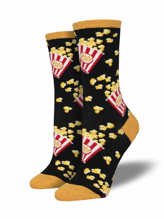 Socksmith WNC2817-BLK Womens Classic Popcorn Socks Black front and side view. If you need any assistance with this item or the purchase of this item please call us at five six one seven four eight eight eight zero one Monday through Saturday 10:00a.m EST to 8:00 p.m EST
