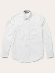 Stetson 11-001-0465-9354 Mens Classic Snap Shirt Optic White front view. If you need any assistance with this item or the purchase of this item please call us at five six one seven four eight eight eight zero one Monday through Saturday 10:00a.m EST to 8:00 p.m EST