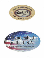 Gingerich Handcrafted Croc Print USA Made Belt 8244-36 Brown
