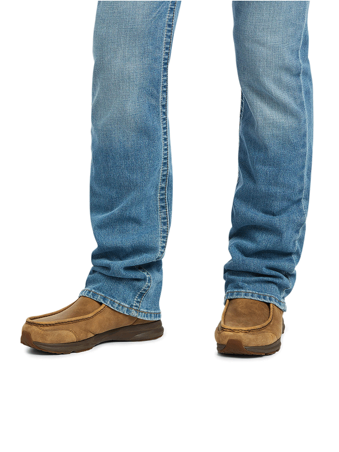 Ariat 10039614 Mens M7 Slim Stretch Julian Straight Jean Hartwell full front view. If you need any assistance with this item or the purchase of this item please call us at five six one seven four eight eight eight zero one Monday through Saturday 10:00a.m EST to 8:00 p.m EST