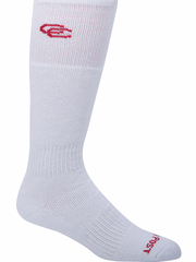 Dan Post DPCGC Womens Over The Calf Socks White side view. If you need any assistance with this item or the purchase of this item please call us at five six one seven four eight eight eight zero one Monday through Saturday 10:00a.m EST to 8:00 p.m EST