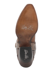 Dan Post DP4385 Womens Zoli Leather Boot Brown sole view. If you need any assistance with this item or the purchase of this item please call us at five six one seven four eight eight eight zero one Monday through Saturday 10:00a.m EST to 8:00 p.m EST