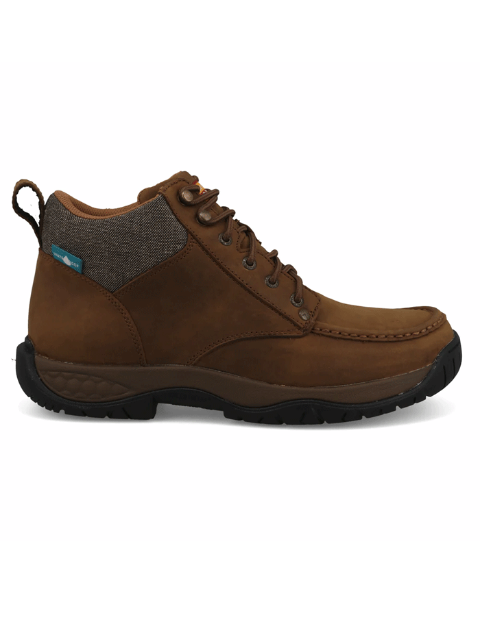 Twisted X MAXW001 Mens All Around Lace Up Work Boot Brown front and side view. If you need any assistance with this item or the purchase of this item please call us at five six one seven four eight eight eight zero one Monday through Saturday 10:00a.m EST to 8:00 p.m EST