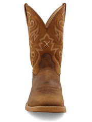 Twisted X MXTR005 Mens Tech X Boot Saddle And Rustic Orange front view. If you need any assistance with this item or the purchase of this item please call us at five six one seven four eight eight eight zero one Monday through Saturday 10:00a.m EST to 8:00 p.m EST