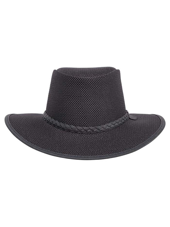 American Hat Makers SOAKER Breathable Wide Brim Sun Hat Black front and side view. If you need any assistance with this item or the purchase of this item please call us at five six one seven four eight eight eight zero one Monday through Saturday 10:00a.m EST to 8:00 p.m EST