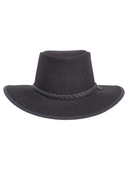 American Hat Makers SOAKER Breathable Wide Brim Sun Hat Black front view. If you need any assistance with this item or the purchase of this item please call us at five six one seven four eight eight eight zero one Monday through Saturday 10:00a.m EST to 8:00 p.m EST