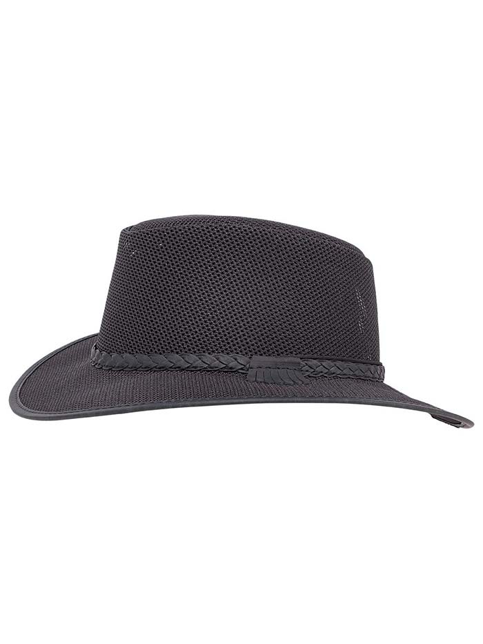 American Hat Makers SOAKER Breathable Wide Brim Sun Hat Black front and side view. If you need any assistance with this item or the purchase of this item please call us at five six one seven four eight eight eight zero one Monday through Saturday 10:00a.m EST to 8:00 p.m EST