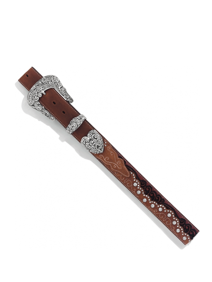 Tony Lama C50499 Womens Kaitlyn Crystal Western Leather Belt Brownfront view. If you need any assistance with this item or the purchase of this item please call us at five six one seven four eight eight eight zero one Monday through Saturday 10:00a.m EST to 8:00 p.m EST