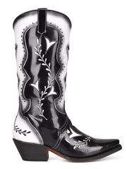 Corral Z0132 Ladies Embroidery Cutouts And Studs Western Boot Black side view. If you need any assistance with this item or the purchase of this item please call us at five six one seven four eight eight eight zero one Monday through Saturday 10:00a.m EST to 8:00 p.m EST
