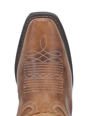 Laredo 51176 Womens Knot In Time Leather Boot Tan toe view. If you need any assistance with this item or the purchase of this item please call us at five six one seven four eight eight eight zero one Monday through Saturday 10:00a.m EST to 8:00 p.m EST