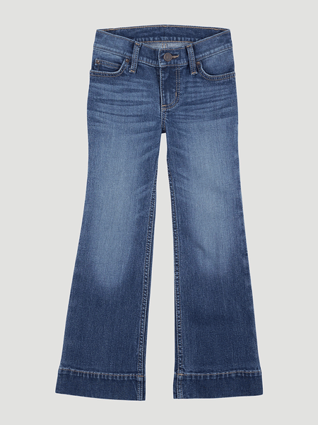 Wrangler 112317227 Girls Trouser Jean Daisey front view. If you need any assistance with this item or the purchase of this item please call us at five six one seven four eight eight eight zero one Monday through Saturday 10:00a.m EST to 8:00 p.m EST