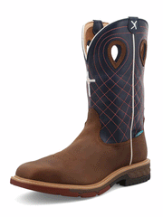 Twisted X MXBAW01 Mens Waterproof Alloy Toe Western Work Boot Mocha front and side view. If you need any assistance with this item or the purchase of this item please call us at five six one seven four eight eight eight zero one Monday through Saturday 10:00a.m EST to 8:00 p.m EST