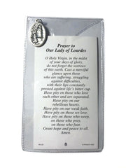 Prayer To Our Lady Of Lourdes Holy Card Back