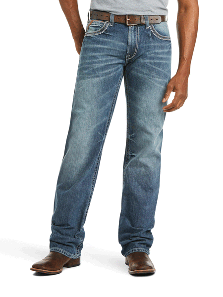 Ariat 10017511 Mens M4 Low Rise Coltrane Boot Cut Jean Durango front view. If you need any assistance with this item or the purchase of this item please call us at five six one seven four eight eight eight zero one Monday through Saturday 10:00a.m EST to 8:00 p.m EST