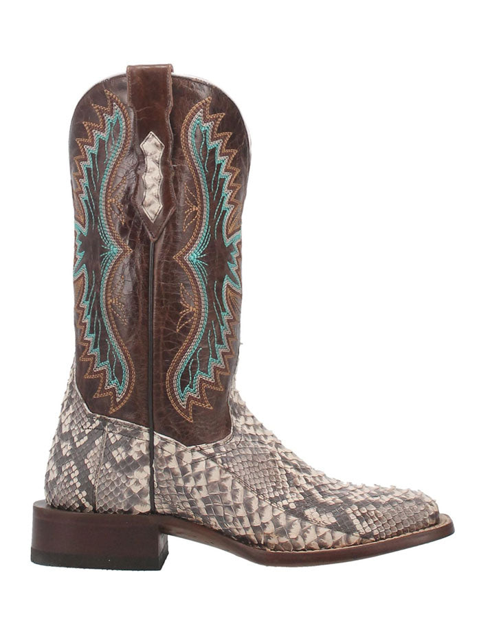 Dan Post DP4168 Womens Rynna Python Leather Boot Natural side and front view. If you need any assistance with this item or the purchase of this item please call us at five six one seven four eight eight eight zero one Monday through Saturday 10:00a.m EST to 8:00 p.m EST