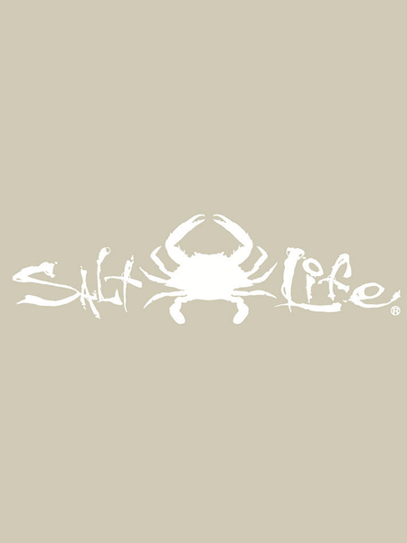 Salt Life SAD967 Signature Crab Decal Sticker WHITE