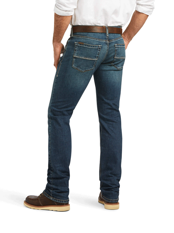 Ariat 10039625 Mens M8 Modern TekStretch Sebastian Slim Leg Jean Grafton front view. If you need any assistance with this item or the purchase of this item please call us at five six one seven four eight eight eight zero one Monday through Saturday 10:00a.m EST to 8:00 p.m EST