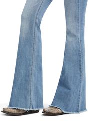 Ariat 10040503 Womens REAL Perfect Rise Regina Flare Jean Colorado leg view. If you need any assistance with this item or the purchase of this item please call us at five six one seven four eight eight eight zero one Monday through Saturday 10:00a.m EST to 8:00 p.m EST