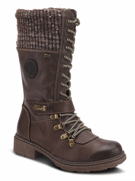 Spring Step ABABI-TP Womens Relife Tall Boots Taupe front-side view. If you need any assistance with this item or the purchase of this item please call us at five six one seven four eight eight eight zero one Monday through Saturday 10:00a.m EST to 8:00 p.m EST