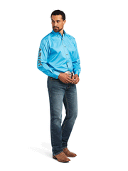Ariat 10040657 Mens Team Logo Twill Classic Fit Shirt Riviera Leather Tool alternate fron view. If you need any assistance with this item or the purchase of this item please call us at five six one seven four eight eight eight zero one Monday through Saturday 10:00a.m EST to 8:00 p.m EST