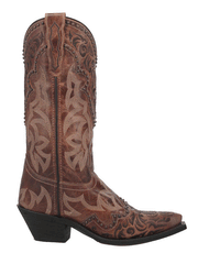 Laredo 52410 Womens Braylynn Leather Boot Brown side view. If you need any assistance with this item or the purchase of this item please call us at five six one seven four eight eight eight zero one Monday through Saturday 10:00a.m EST to 8:00 p.m EST