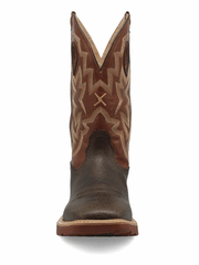 Twisted X MXBW002 Mens Waterproof Western Work Boot Smokey Chocolate front view. If you need any assistance with this item or the purchase of this item please call us at five six one seven four eight eight eight zero one Monday through Saturday 10:00a.m EST to 8:00 p.m EST