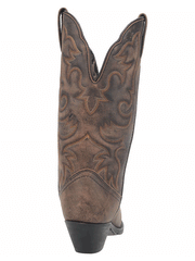 Laredo 51079 Ladies Access Wide Calf Leather Boot Black Tan back view